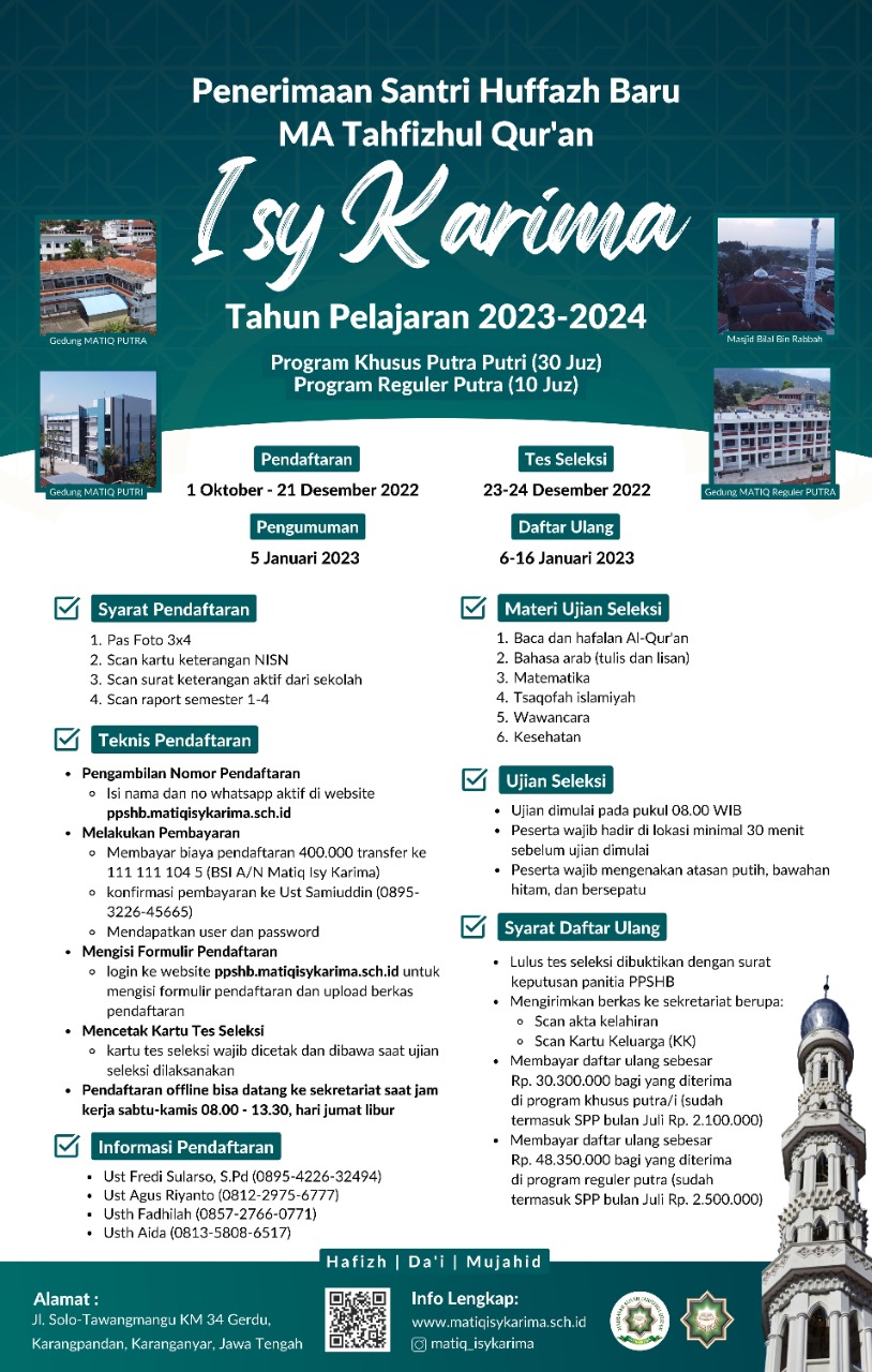 PSHB Ma’had Isykarima Tahun 2023/2024