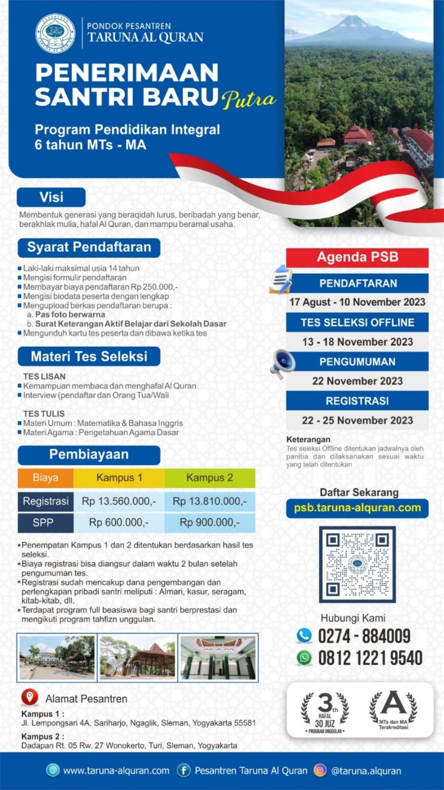 PSB Tahun 2024/2024 Ponpes Taruna Quran Yogyakarta